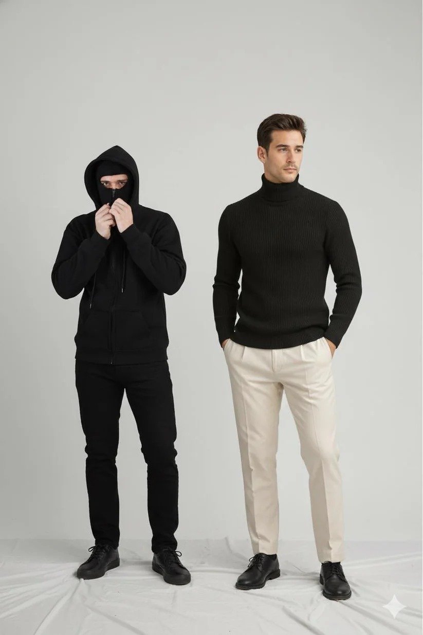Pack of 2 Balaclava & Black Highneck